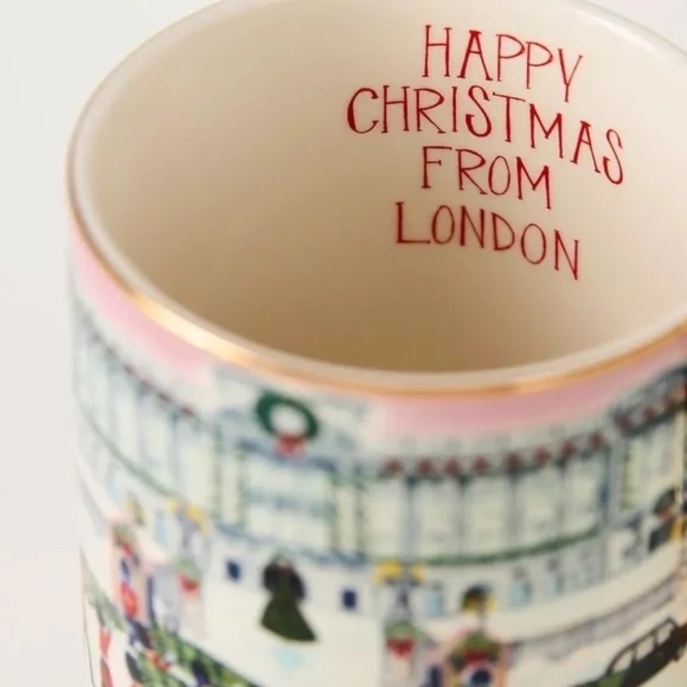 NWT 2024  Anthropologie  Christmas Holiday in The City London Mug - Picture 3 of 4